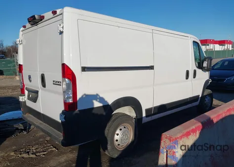 2023 Ram Promaster 1500 Low Roof 136 Wb из США, поврежденный, VIN 3C6LRVAG2PE540096